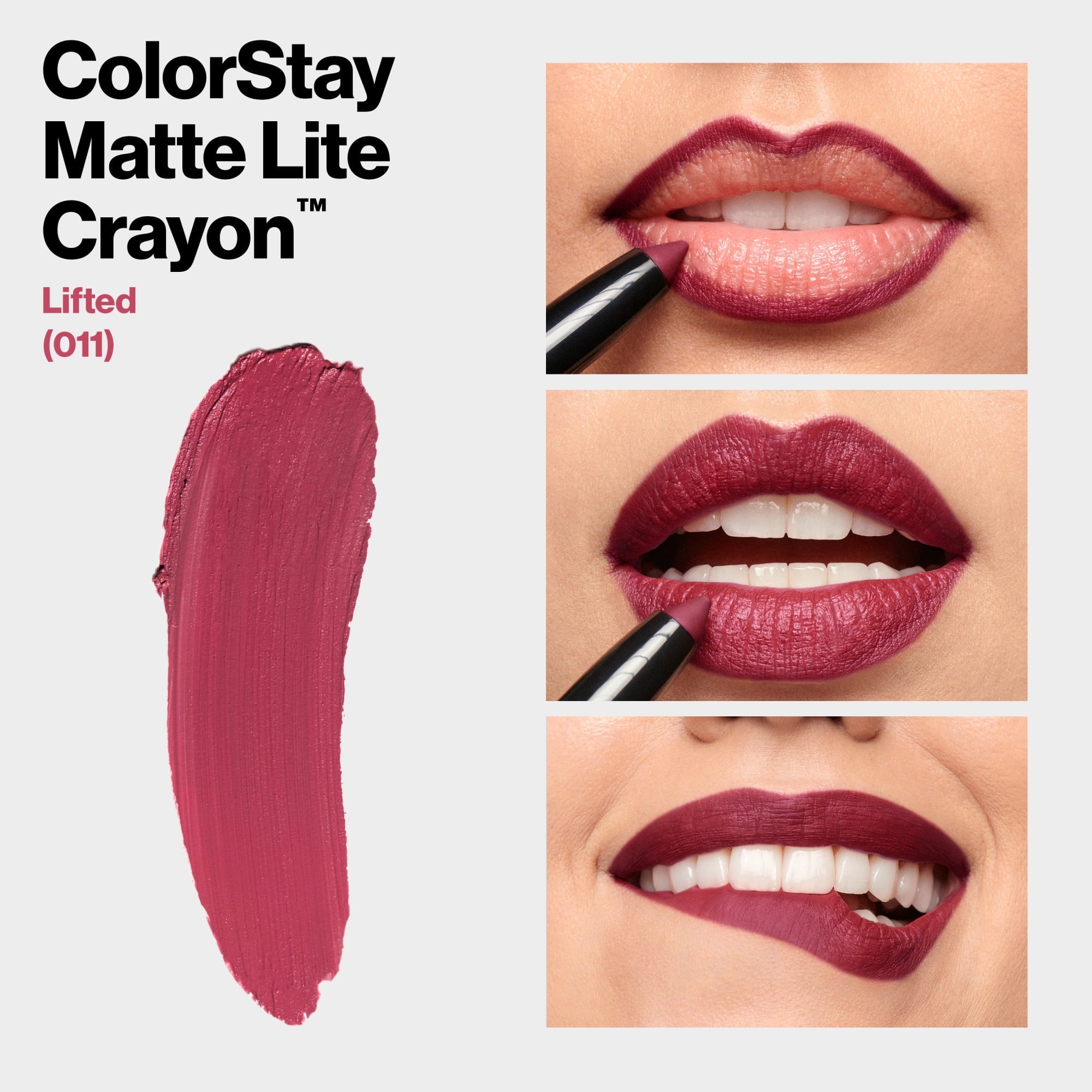 Revlon ColorStay Matte Lite Crayon Lightweight Lipstick, 011 Lifted