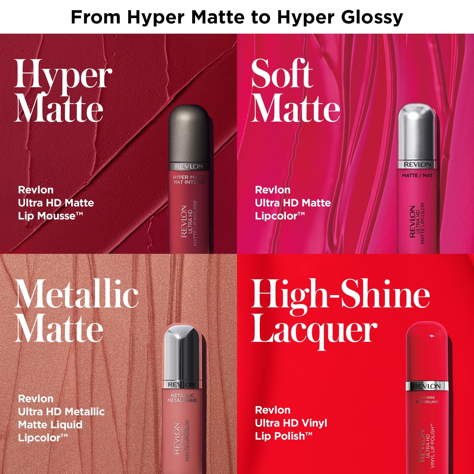 Revlon Ultra HD Metallic Matte Liquid Lipcolor, Liquid Lipstick, 100% Wax-Free, Flare