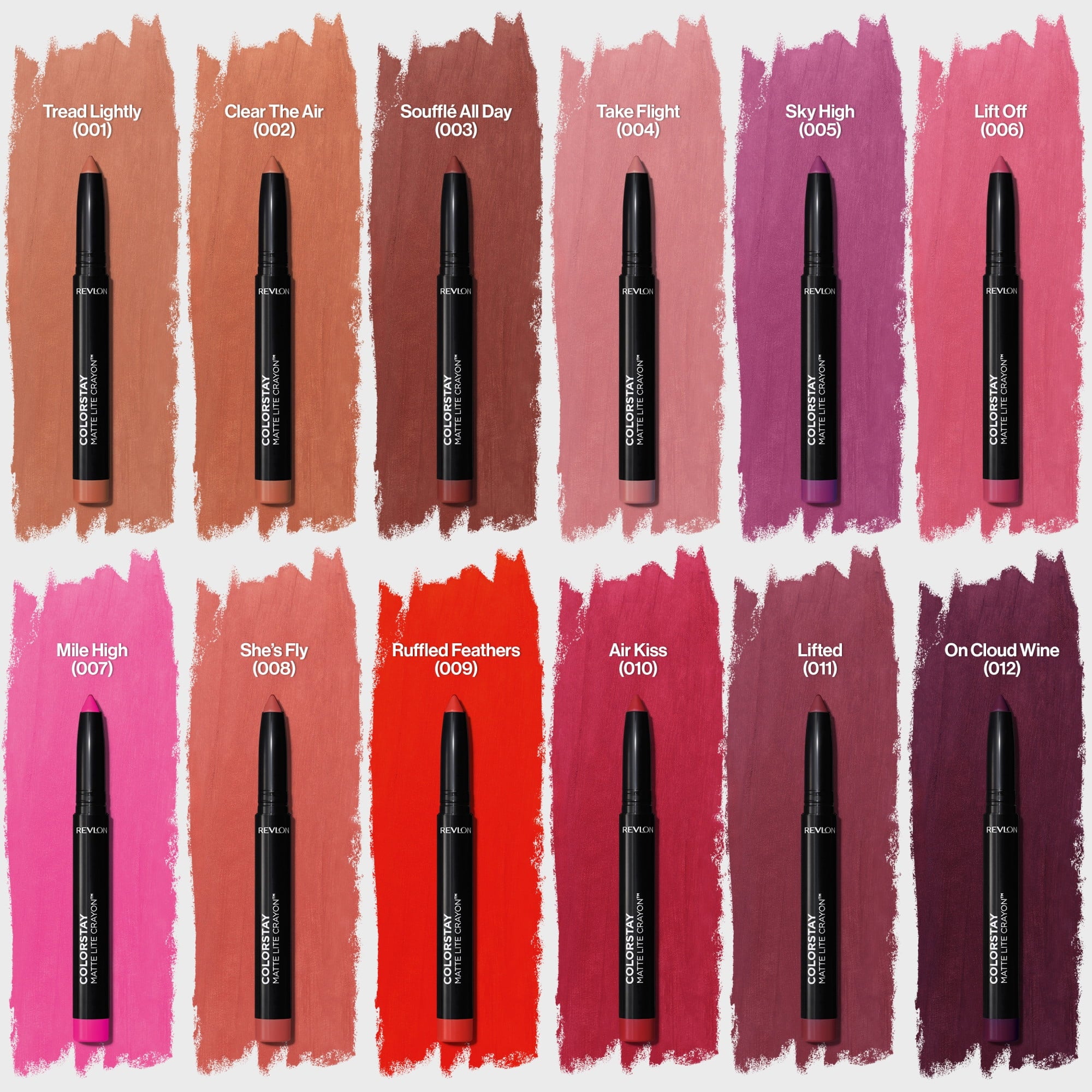 Revlon ColorStay Matte Lite Lip-Crayon, 012 On Cloud Wine, 0.049 oz