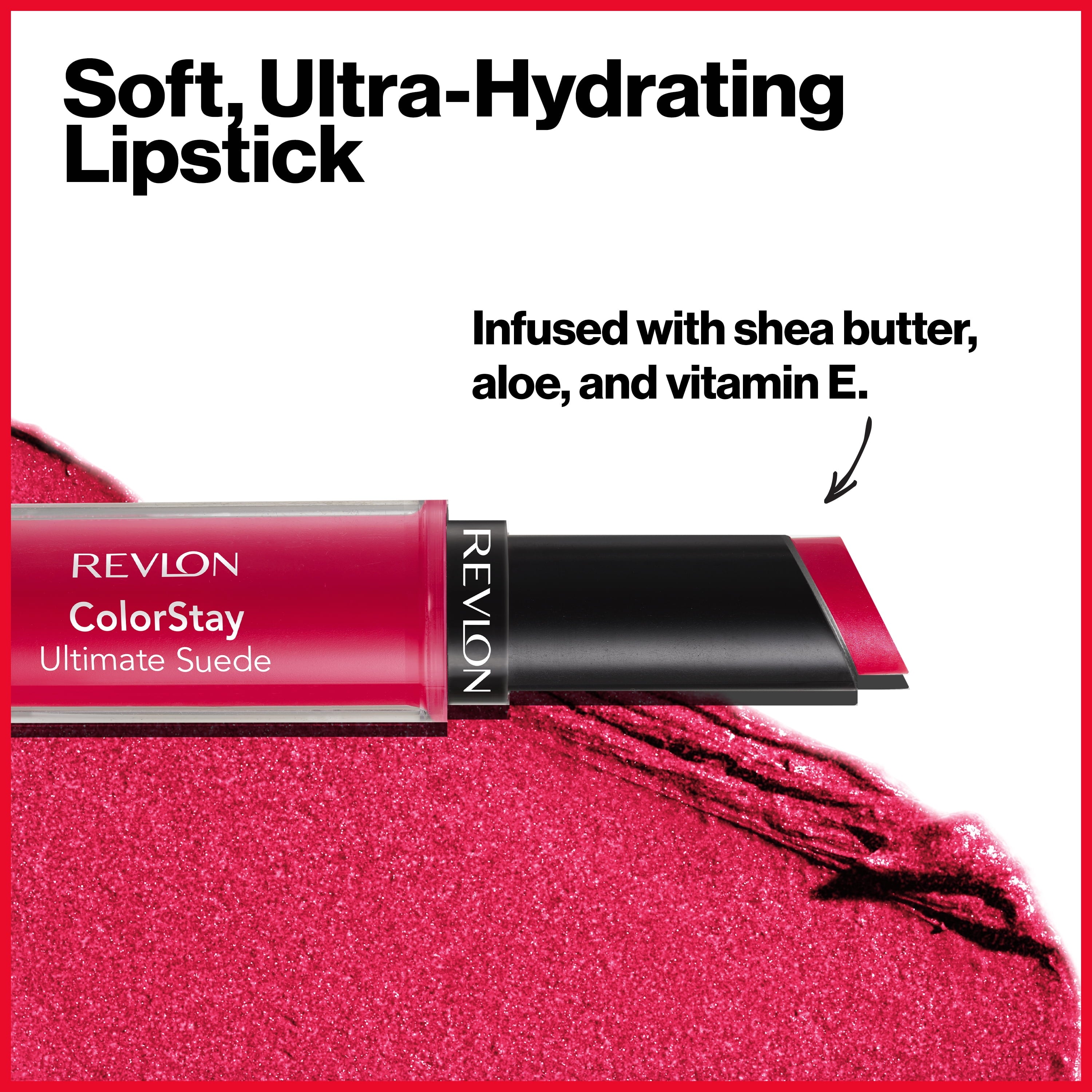 Revlon ColorStay Ultimate Suede Lipstick, Longwear Soft, Ultra-Hydrating High-Impact Lip Color, Formulated with Vitamin E, 002 Ingenue, 0.048 oz