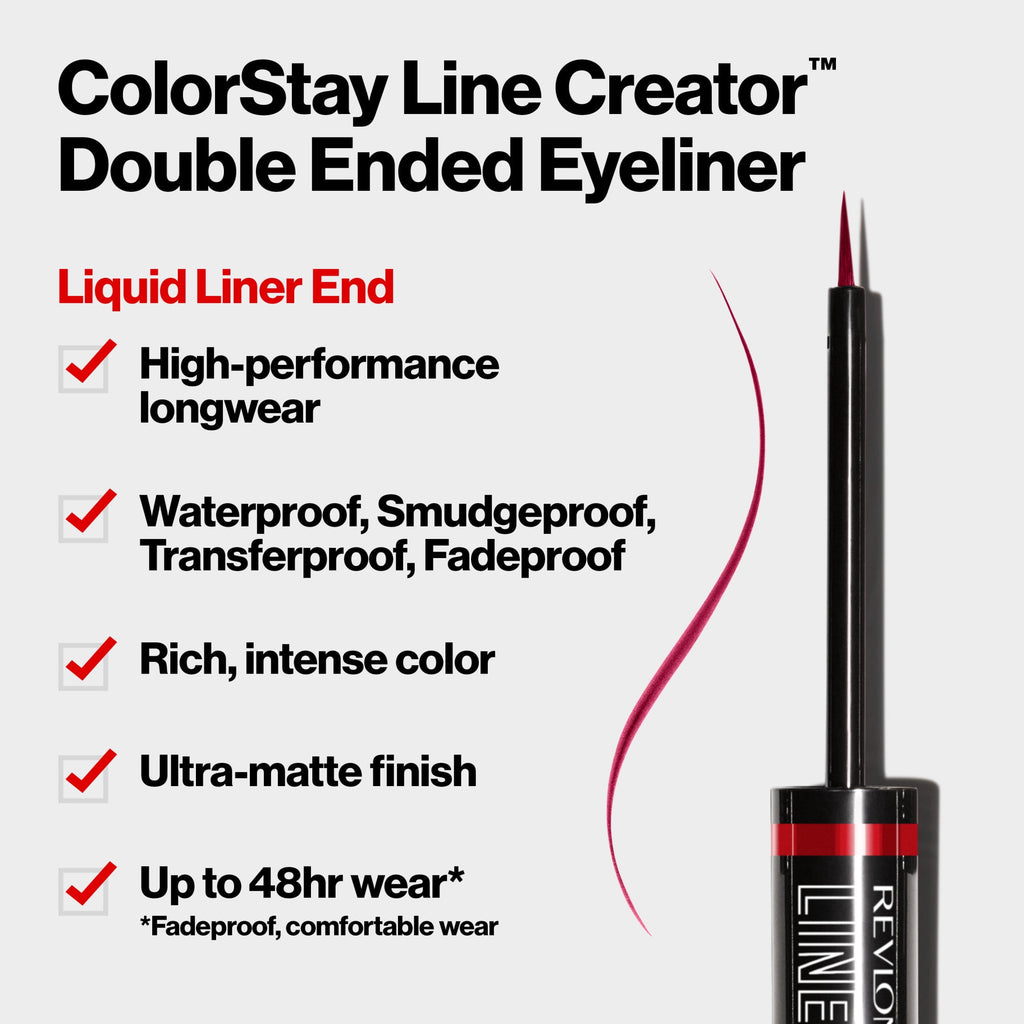 Revlon ColorStay Line Creator Waterproof Eyeliner Pencil, 151 Blackout, 0.004 oz
