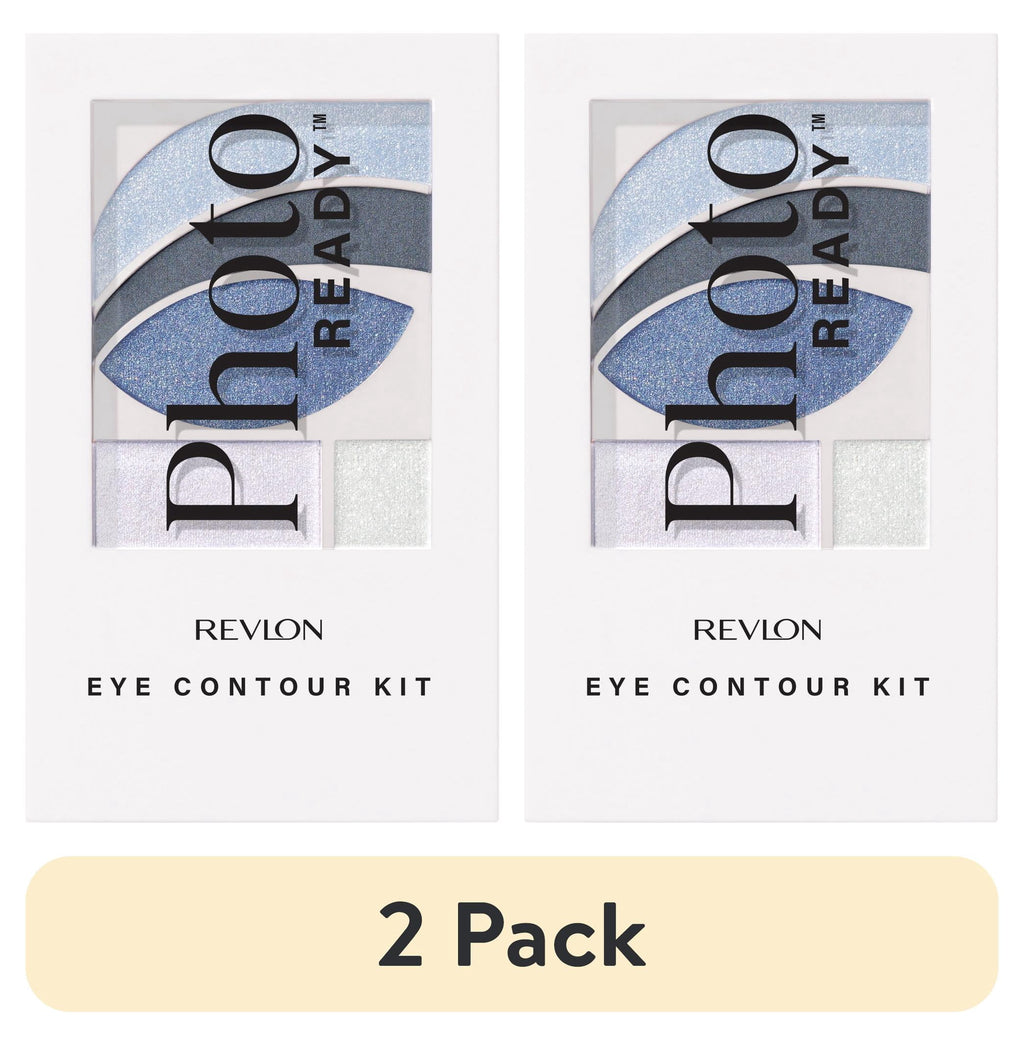 (2 pack) Revlon PhotoReady Eye Contour Kit Makeup Palette, Blue Shimmer Eyeshadow, 525 Avant Garde, 0.1 oz