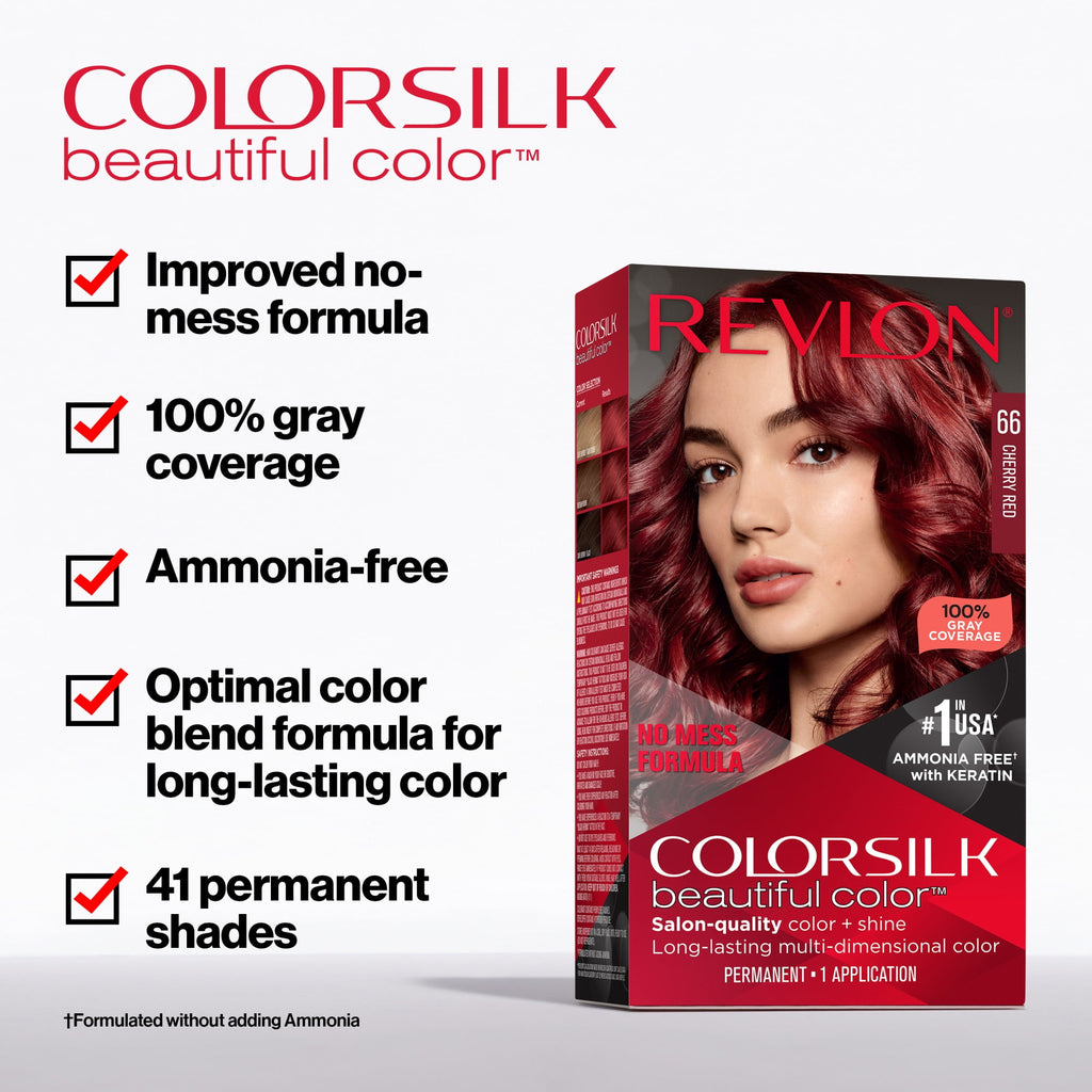 Revlon ColorSilk Beautiful Color Permanent Hair Color 3 Pack, Brown Black, 3 Pack