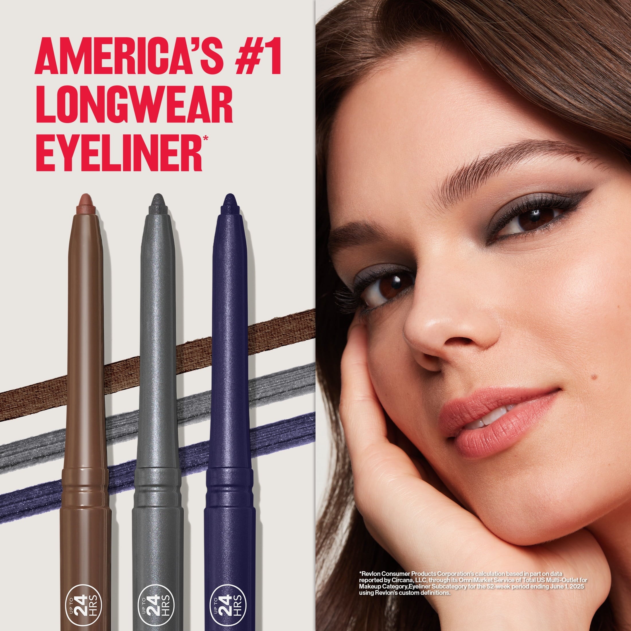 Revlon ColorStay Waterproof Eyeliner Pencil, Built-In Sharpener, 202 Black Brown, 0.01 oz