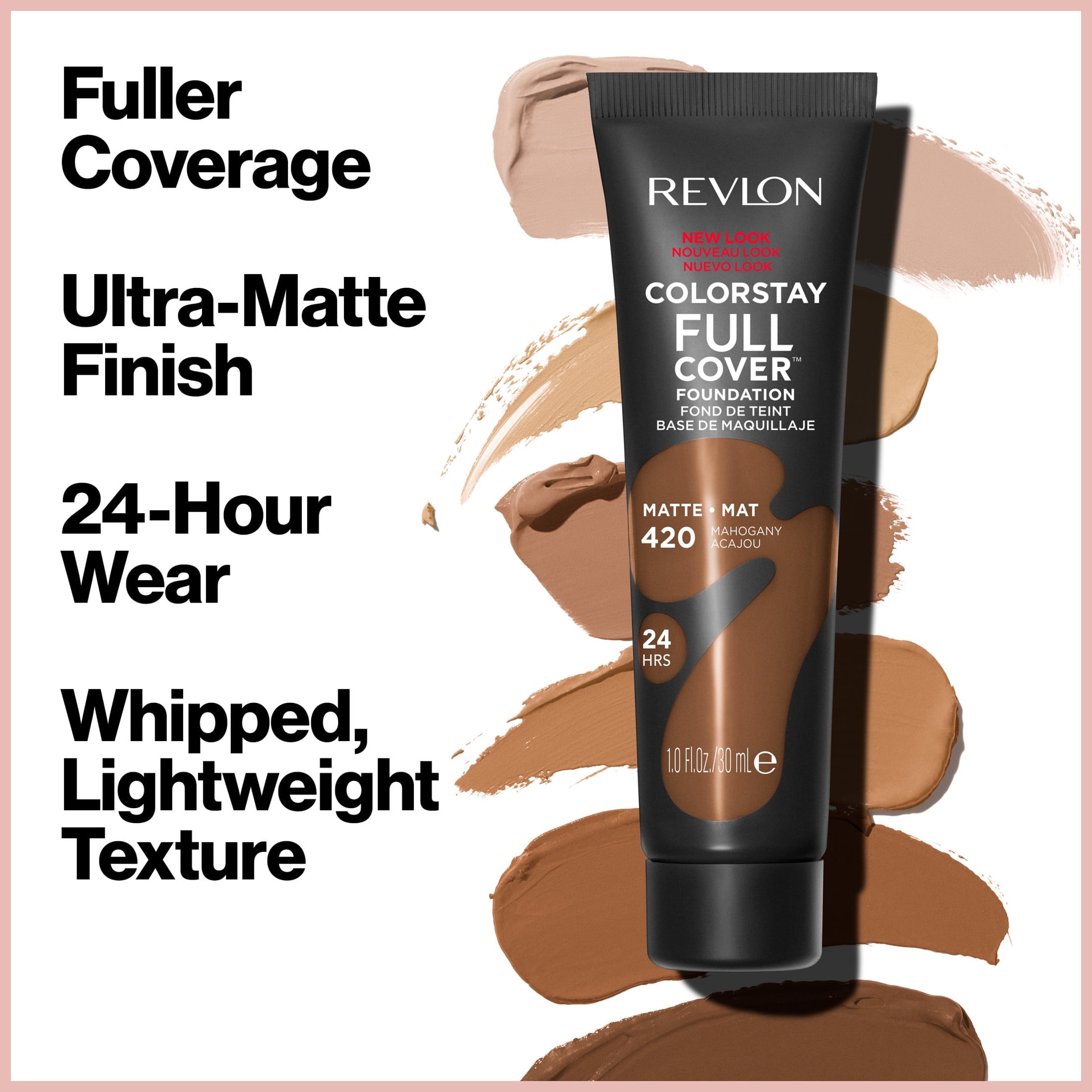 Revlon ColorStay Full Coverage Cream Foundation Makeup, Matte Finish, 220 Natural Beige, 1.0 fl oz