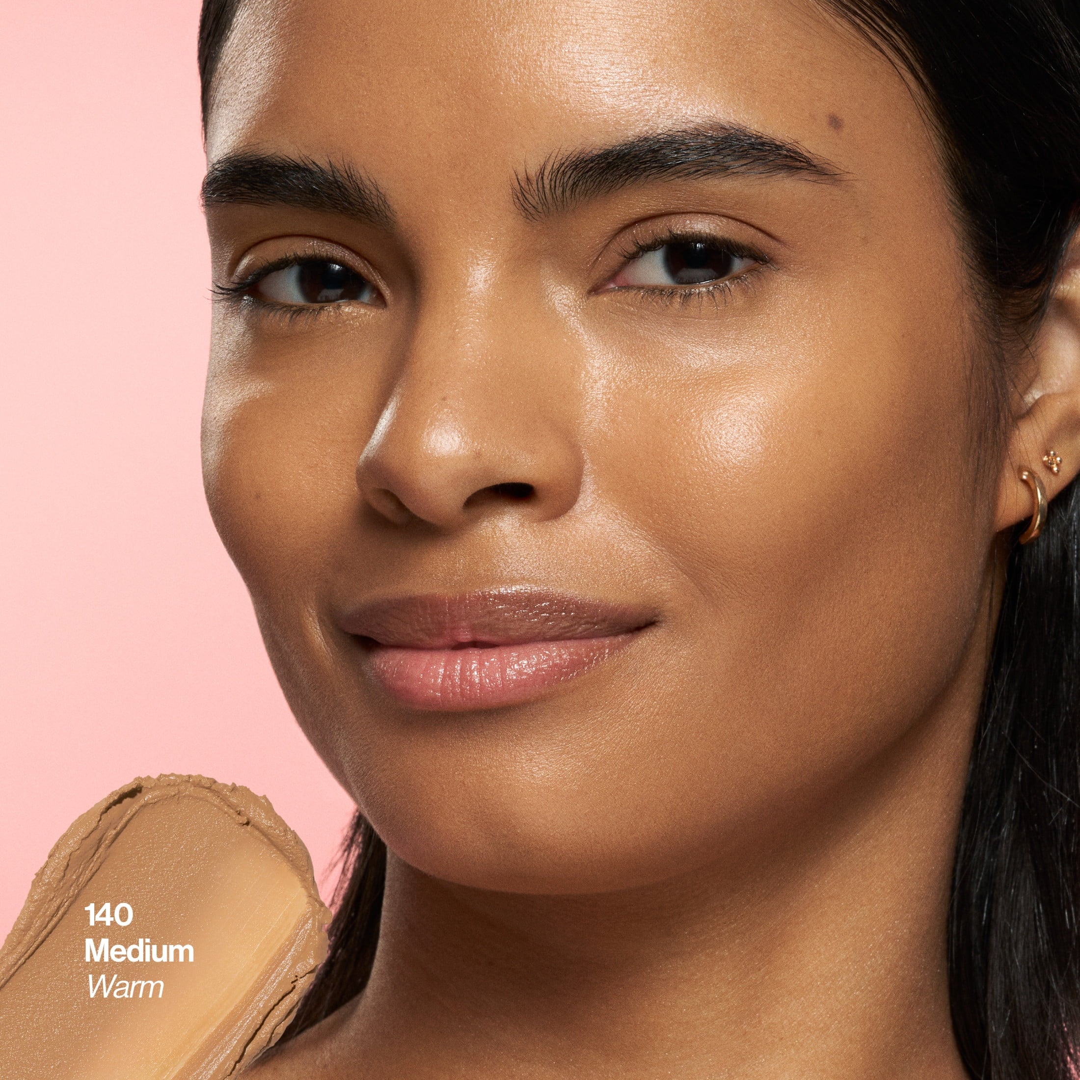 Revlon Glimmer Tinted Facial Moisturizer Stick, Light Coverage Foundation, 140, 0.31 oz
