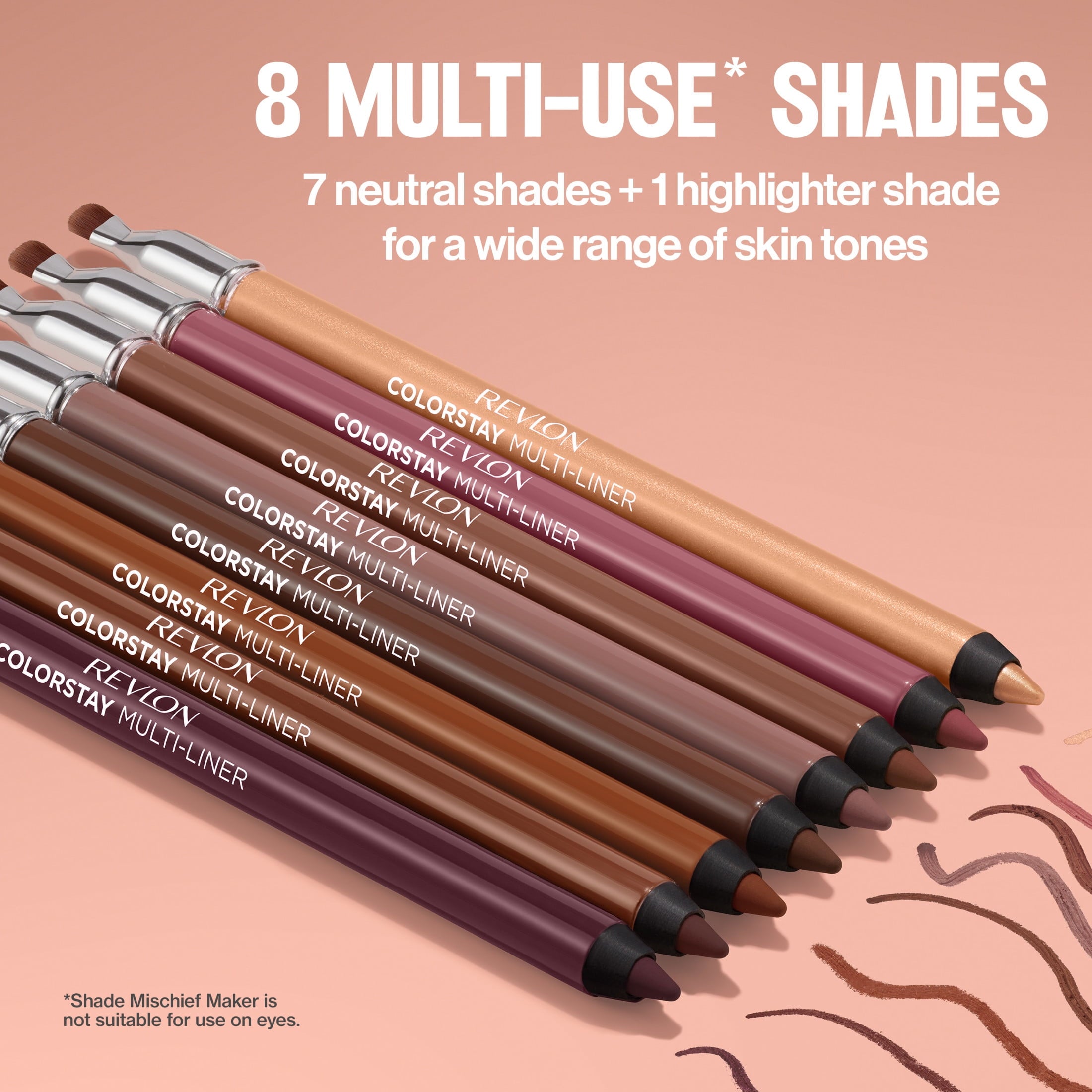 Revlon ColorStay Multi-Liner Makeup for Lips, Face, Eyes, 003 Less Traced, 1 count
