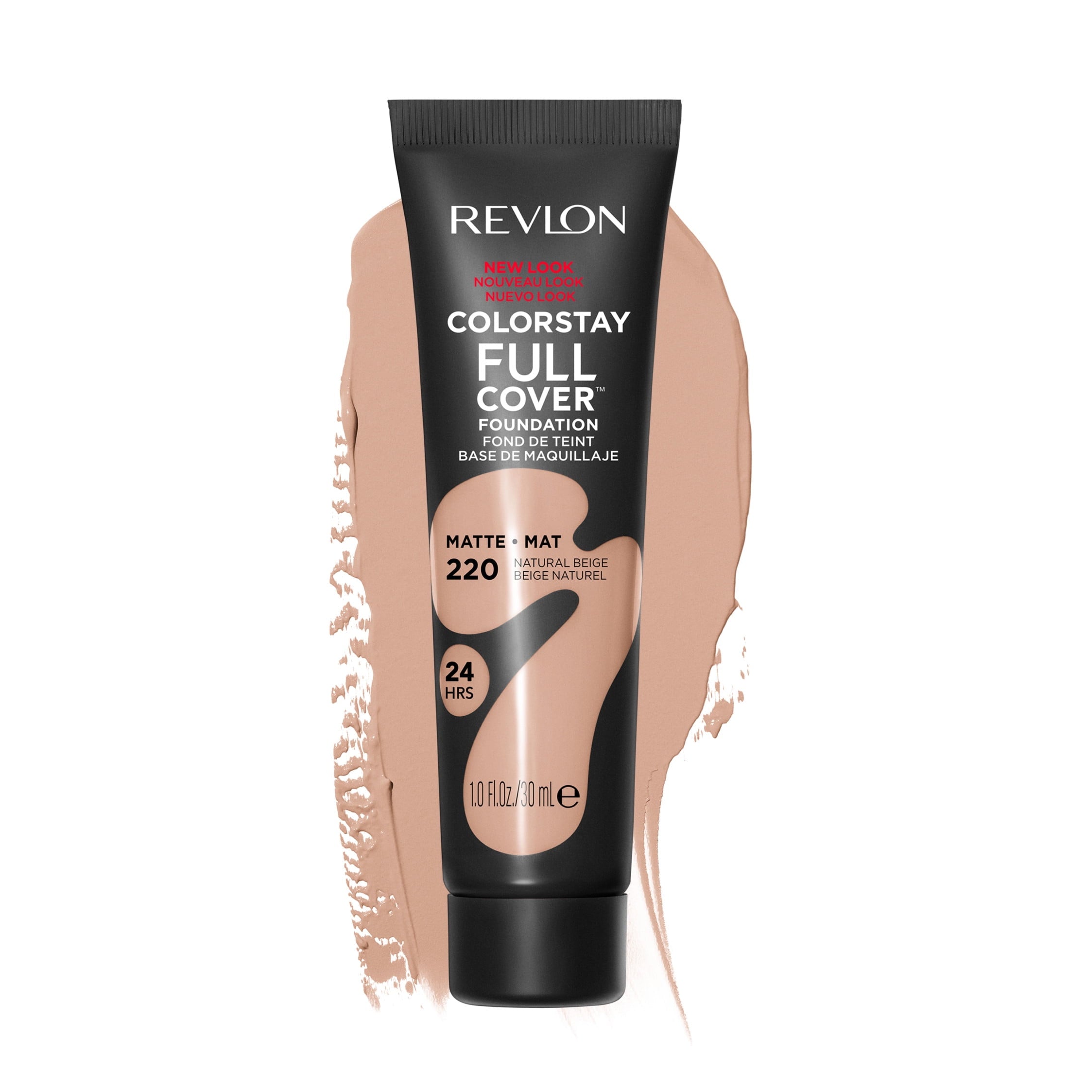 Revlon ColorStay Full Coverage Cream Foundation Makeup, Matte Finish, 220 Natural Beige, 1.0 fl oz