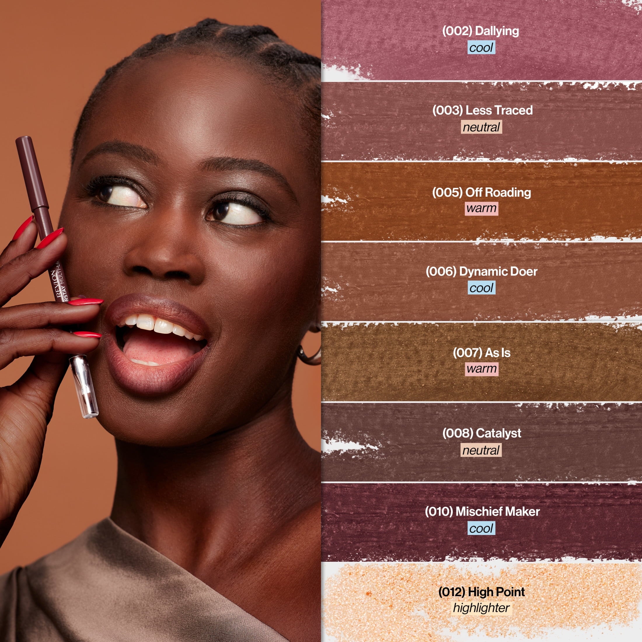 Revlon ColorStay Multi-Liner Makeup for Lips, Face, Eyes, 003 Less Traced, 1 count