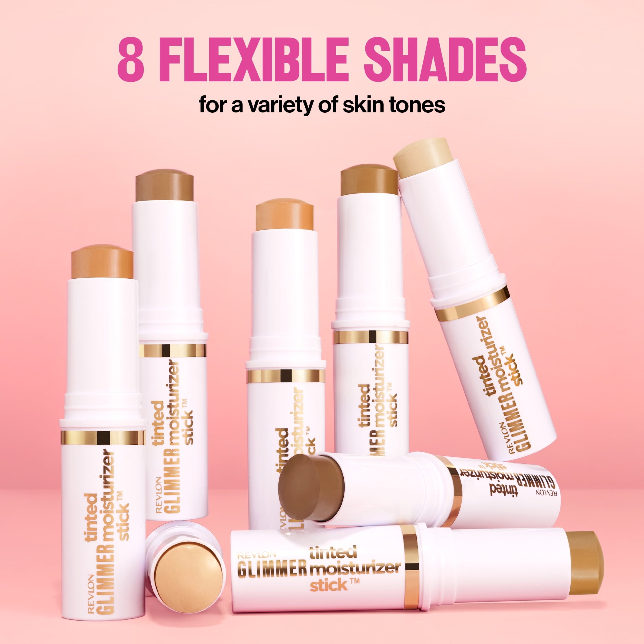 Revlon Glimmer Tinted Facial Moisturizer Stick, Light Coverage Foundation, 150, 0.31 oz