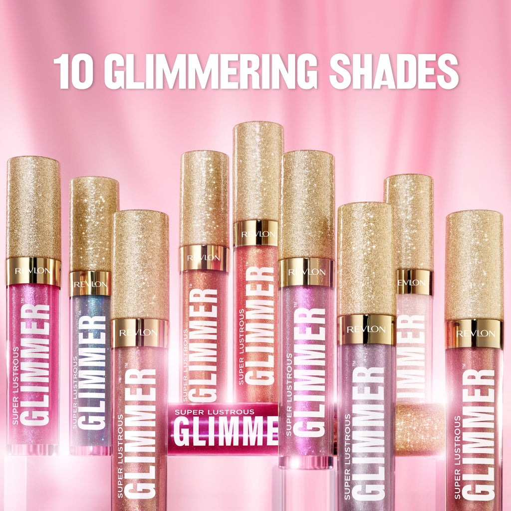 Revlon Super Lustrous Glimmer High-Shine Lip Gloss, 003 Lavender Lust, 0.13 fl oz