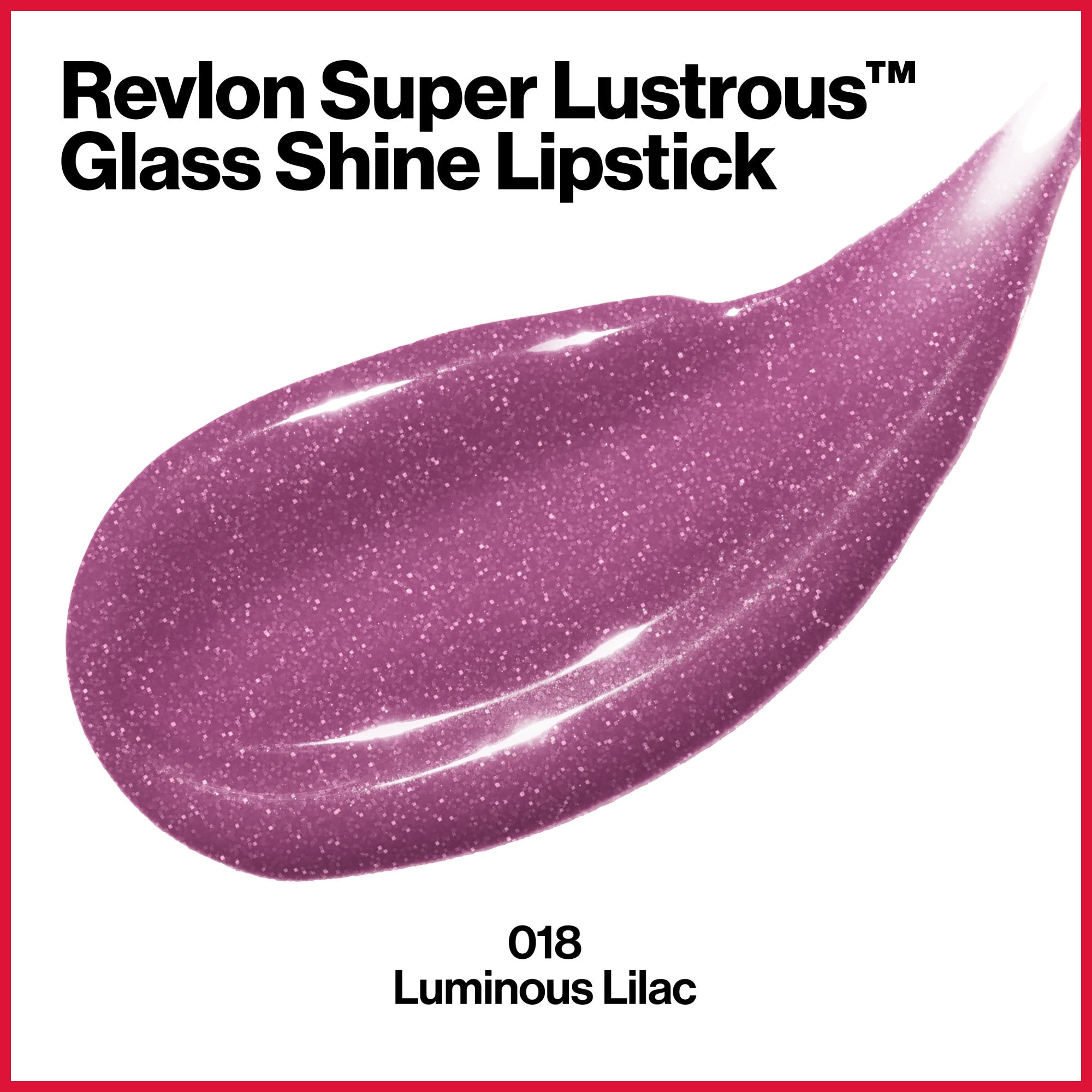 Revlon Super Lustrous Glass Shine Lipstick, Moisturizing Lipstick with Aloe, 018 Luminous Lilac, 0.15 oz