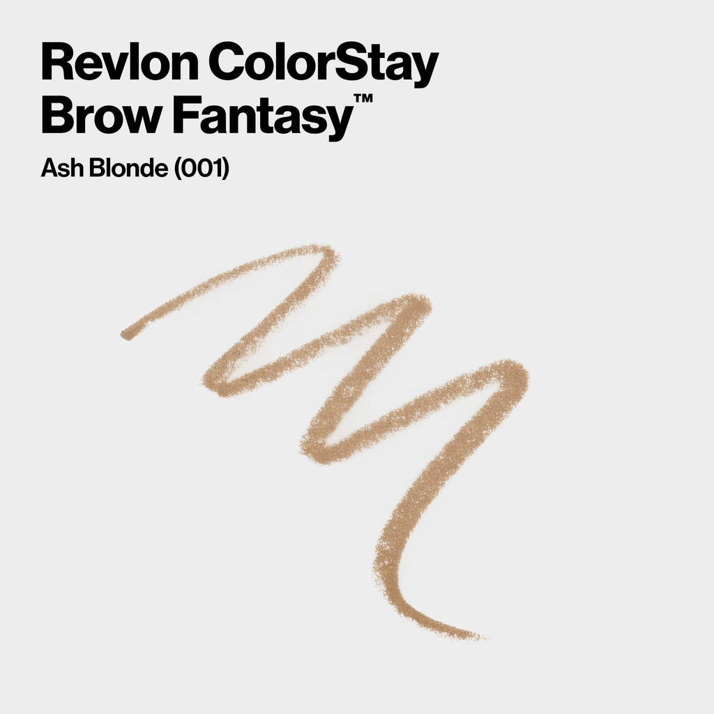 Revlon ColorStay Brow Fantasy, Eyebrow Pencil with Clear Shaping Gel, 001 Ash Blonde