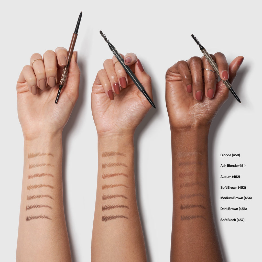Revlon ColorStay Micro Waterproof and Long Wearing Eyebrow Pencil, 454 Medium Brown, 0.003 oz