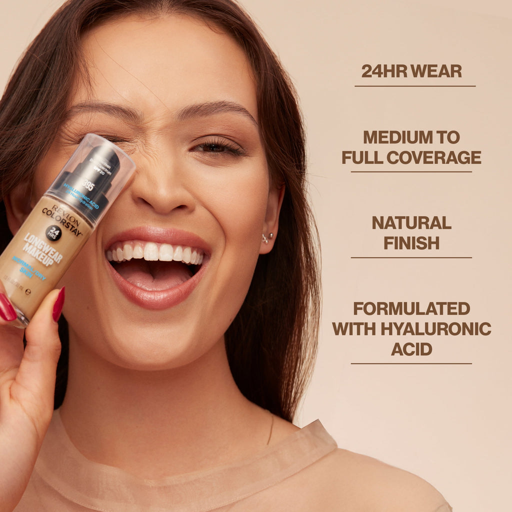 Revlon ColorStay Liquid Foundation Makeup, Normal/Dry Skin, SPF 20, 220 Natural Beige, 1 fl oz