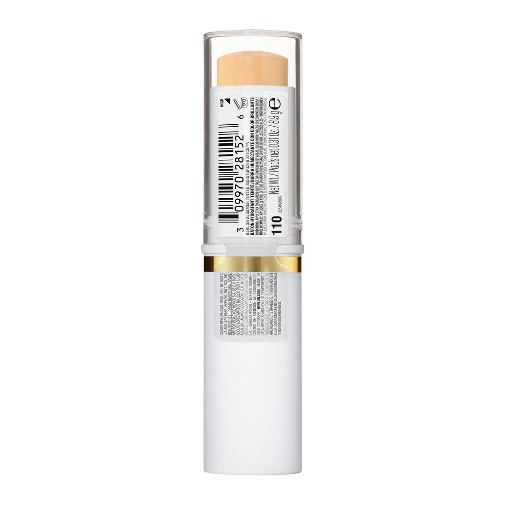 Revlon Glimmer Tinted Facial Moisturizer Stick, Light Coverage Foundation, 110, 0.31 oz