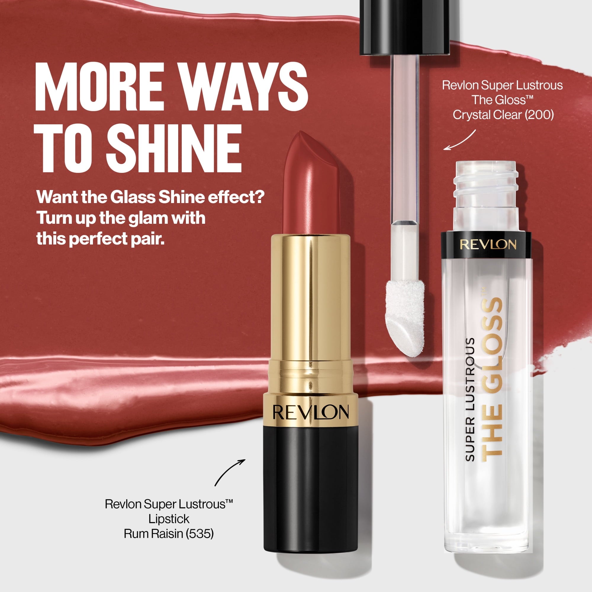 Revlon Super Lustrous Glass Shine Lipstick, Moisturizing Lipstick with Aloe, 018 Luminous Lilac, 0.15 oz