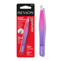 Revlon Diamond Slanted Tip Tweezers, High-Precision Hair Removal, Pink & Purple, 1 Count, 1 count