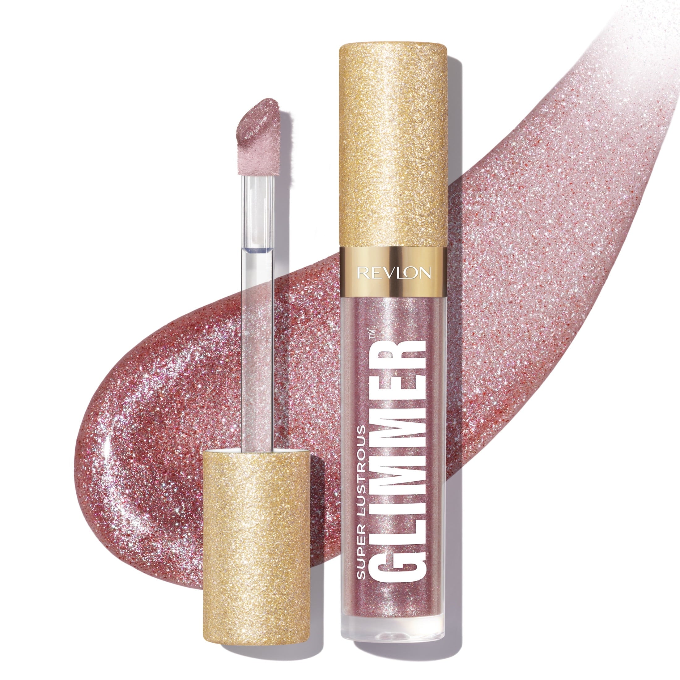 Revlon Super Lustrous Glimmer High-Shine Lip Gloss, 003 Lavender Lust, 0.13 fl oz