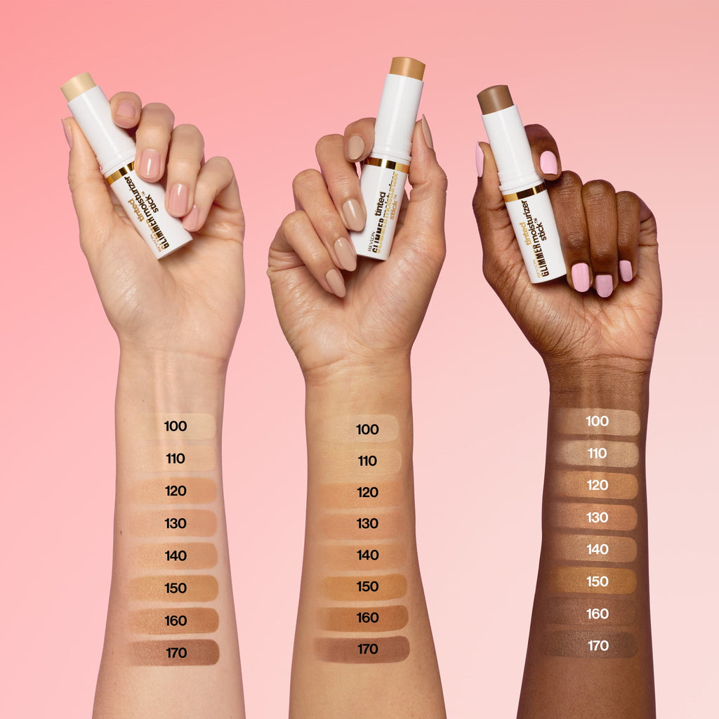 Revlon Glimmer Tinted Facial Moisturizer Stick, Light Coverage Foundation, 160, 0.31 oz