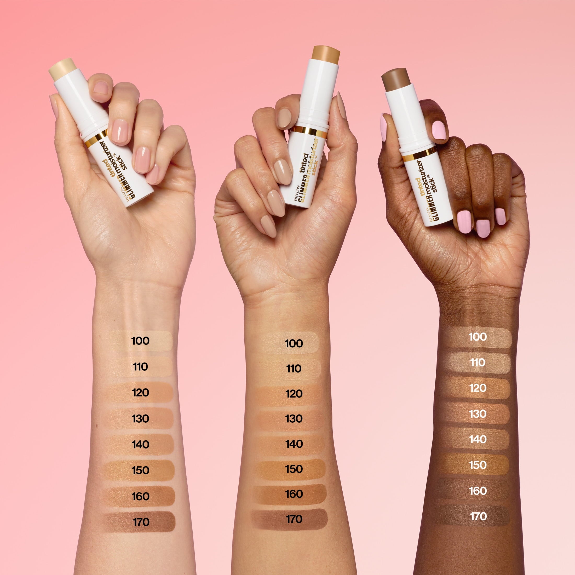 Revlon Glimmer Tinted Facial Moisturizer Stick, Light Coverage Foundation, 150, 0.31 oz
