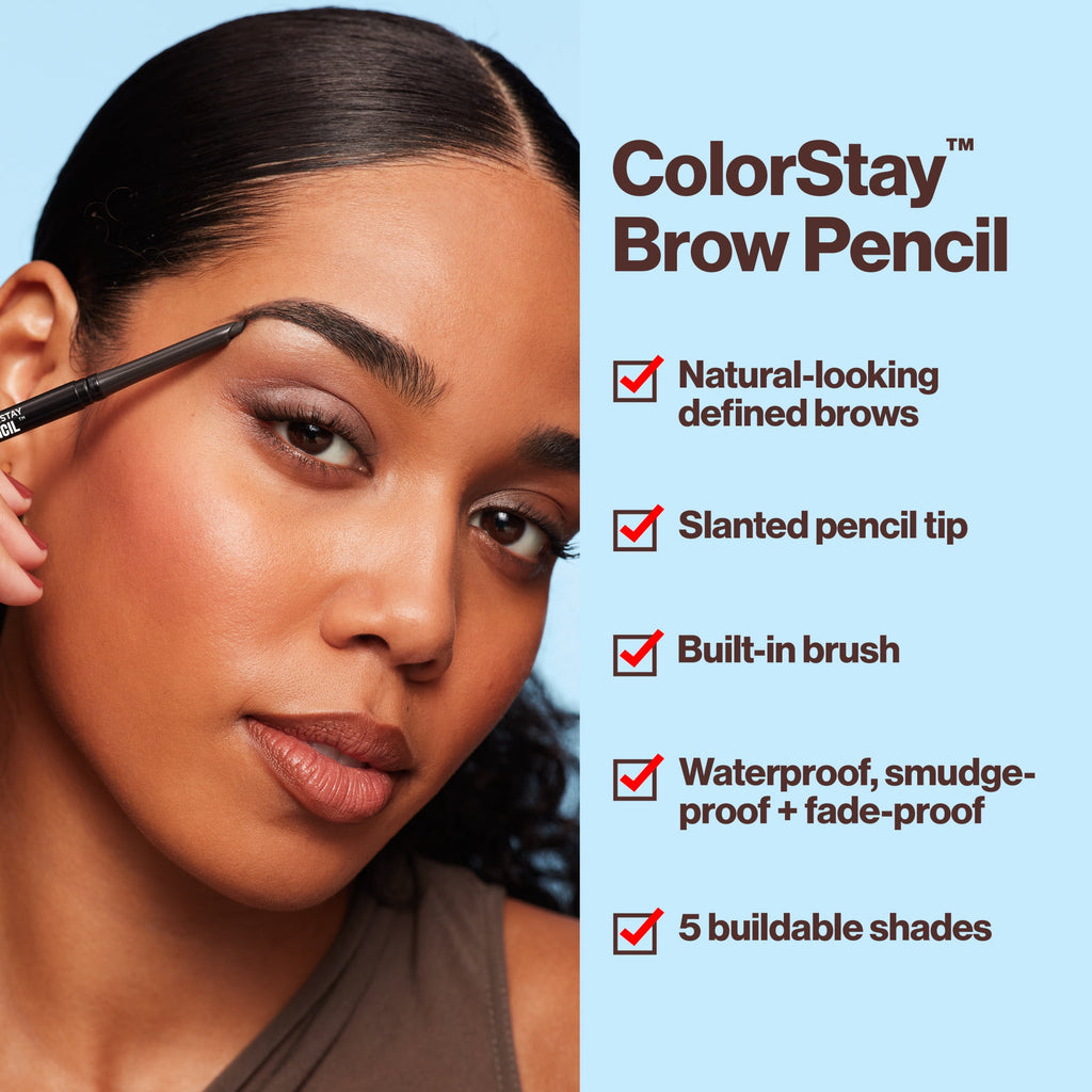 Revlon ColorStay Waterproof Eyebrow Pencil, Mechanical & Long Lasting, 205 Blonde, 0.021 oz
