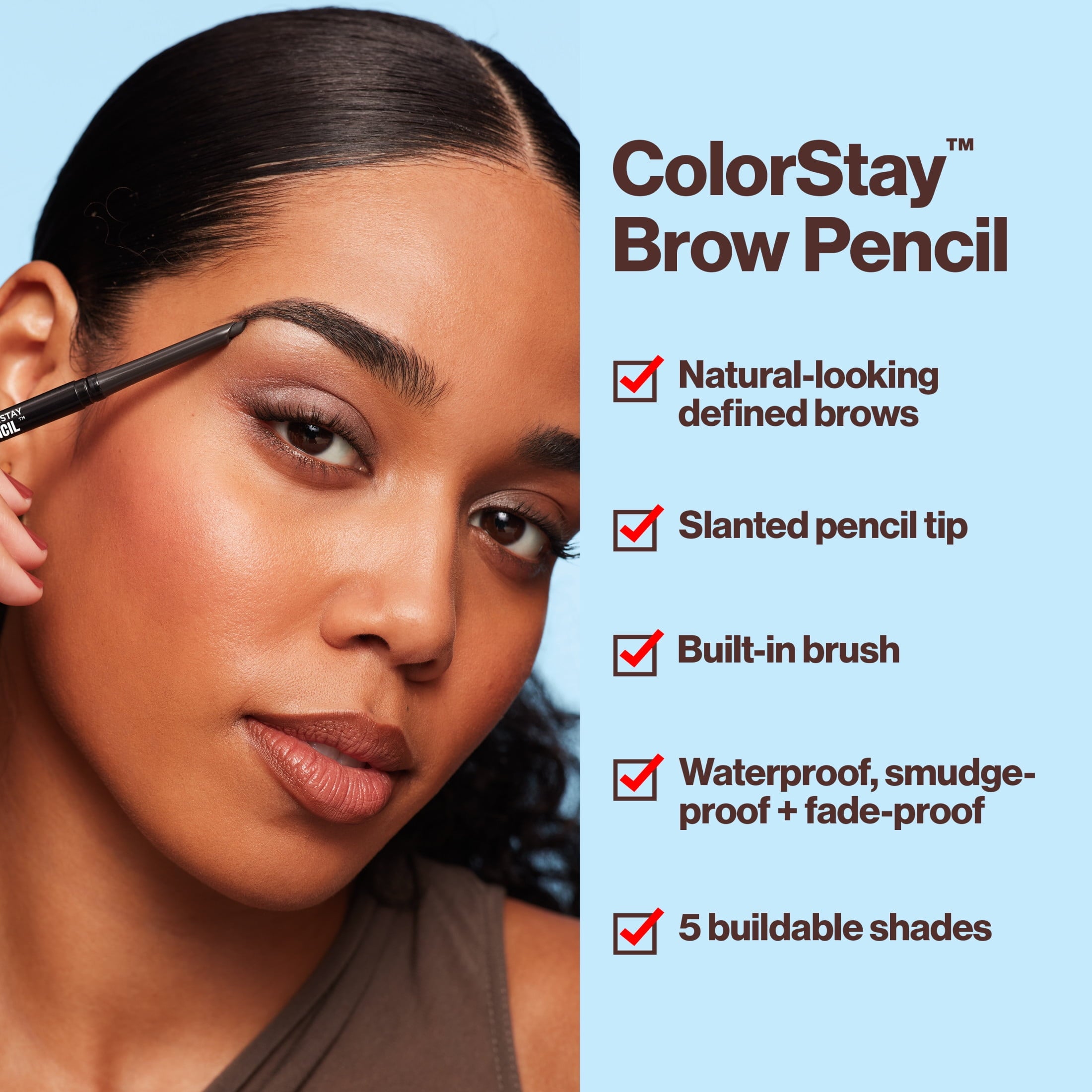 (4 pack) Revlon ColorStay Waterproof Eyebrow Pencil, Mechanical & Long Lasting, 210 Soft Brown, 0.021 oz