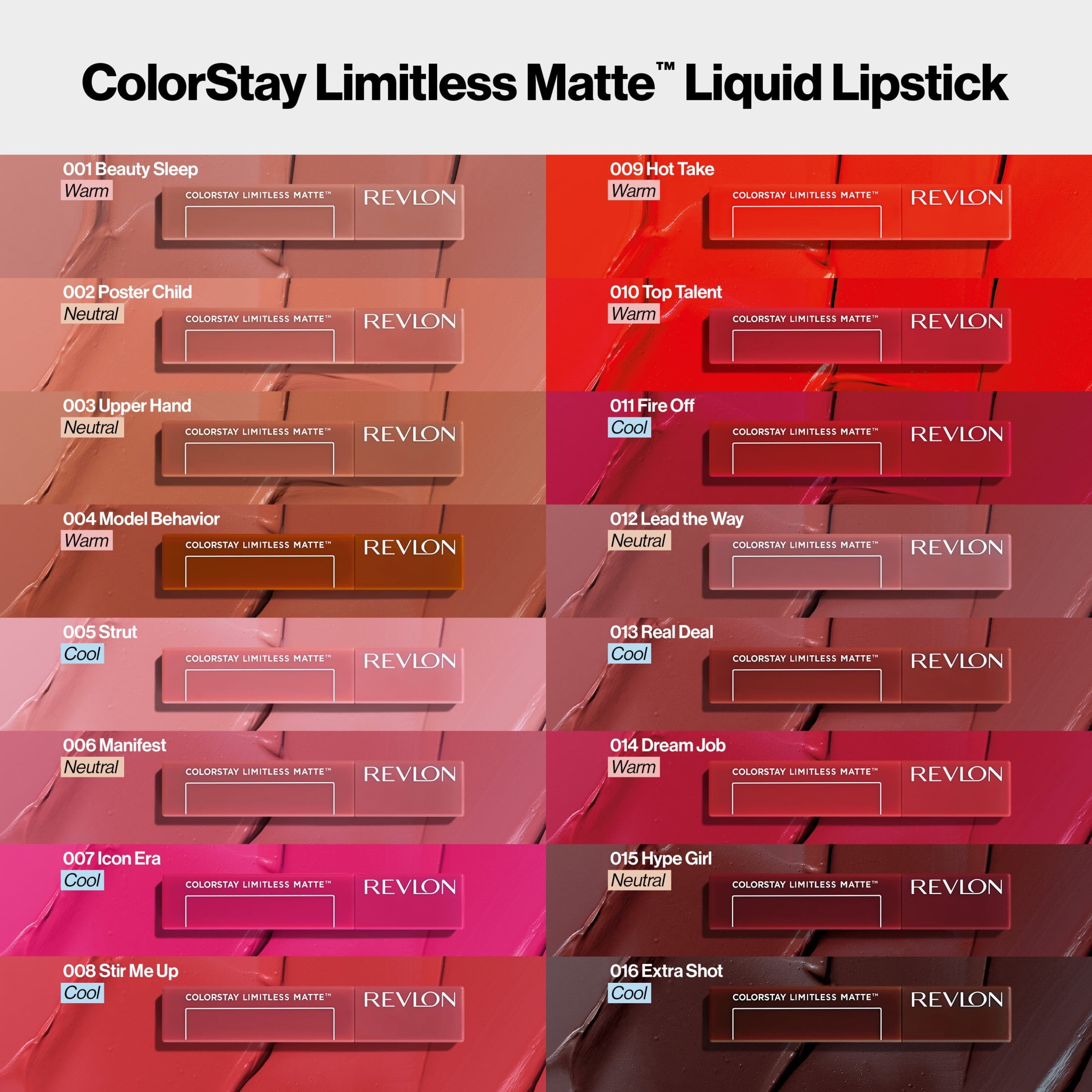 Revlon ColorStay Limitless Matte Liquid Lipstick, 24HR Wear, 015 Hype Girl, 0.17 fl oz