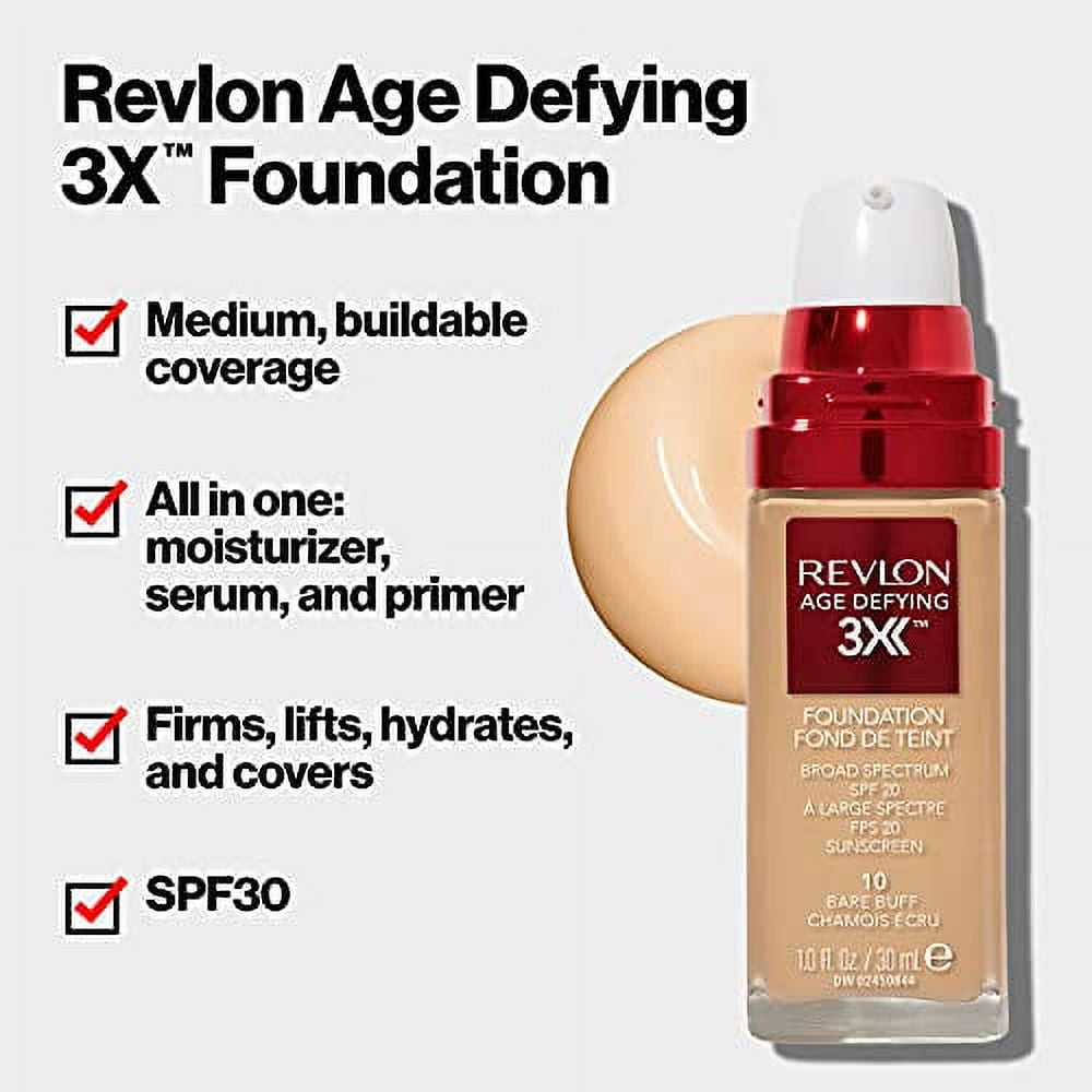 Revlon Age Defying Firming and Lifting Makeup, Fresh Ivory, 1 Count