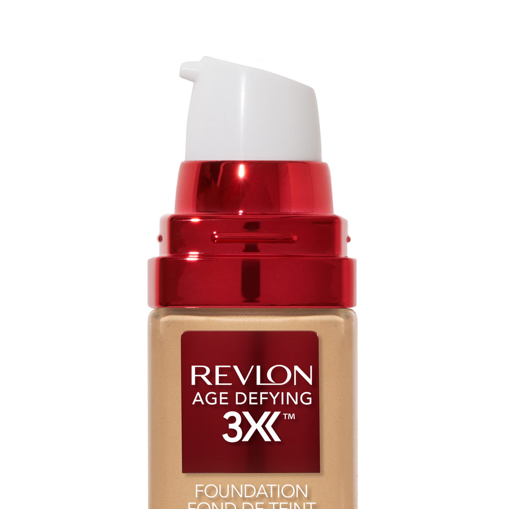 Revlon Age Defying 3X Cream Foundation Makeup, SPF 20, Bare Buff, 1 fl oz