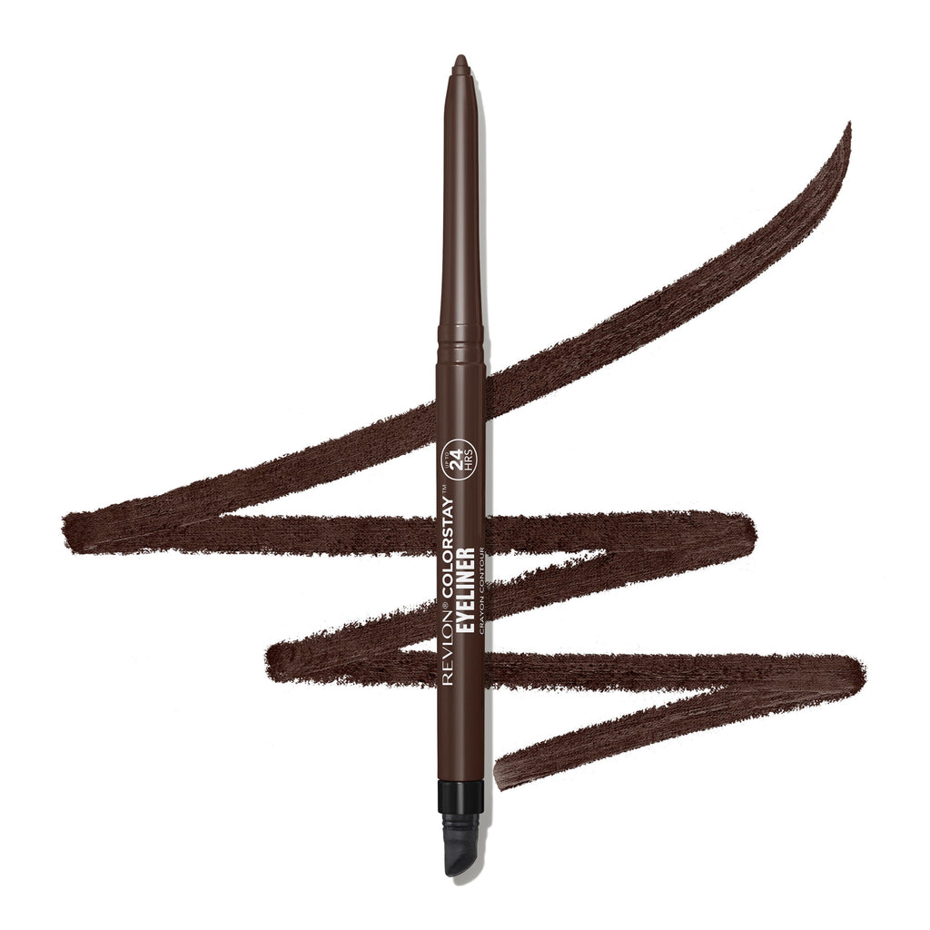 Revlon ColorStay Waterproof Eyeliner Pencil, Built-In Sharpener, 202 Black Brown, 0.01 oz