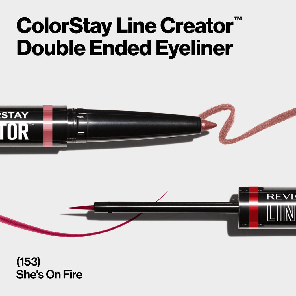 Revlon ColorStay Line Creator Waterproof Eyeliner Pencil, 153 She's On Fire, 0.004 oz