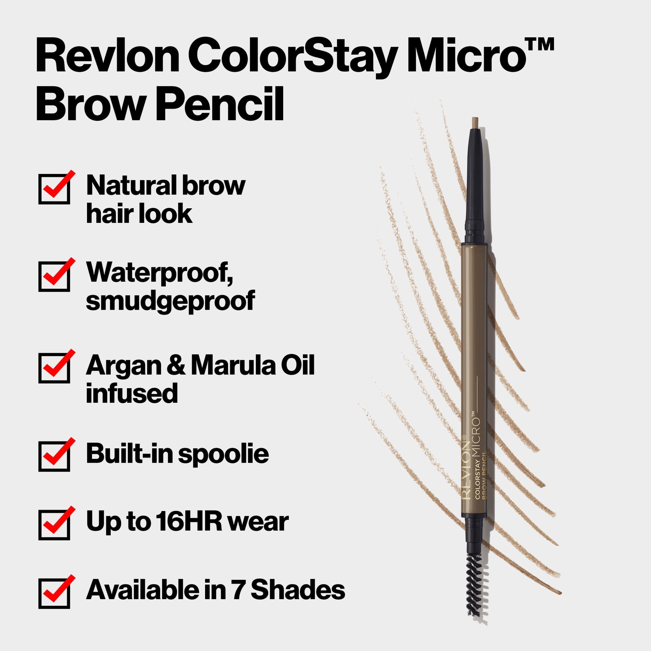 Revlon ColorStay Micro Waterproof and Long Wearing Eyebrow Pencil, 450 Blonde, 0.003 oz