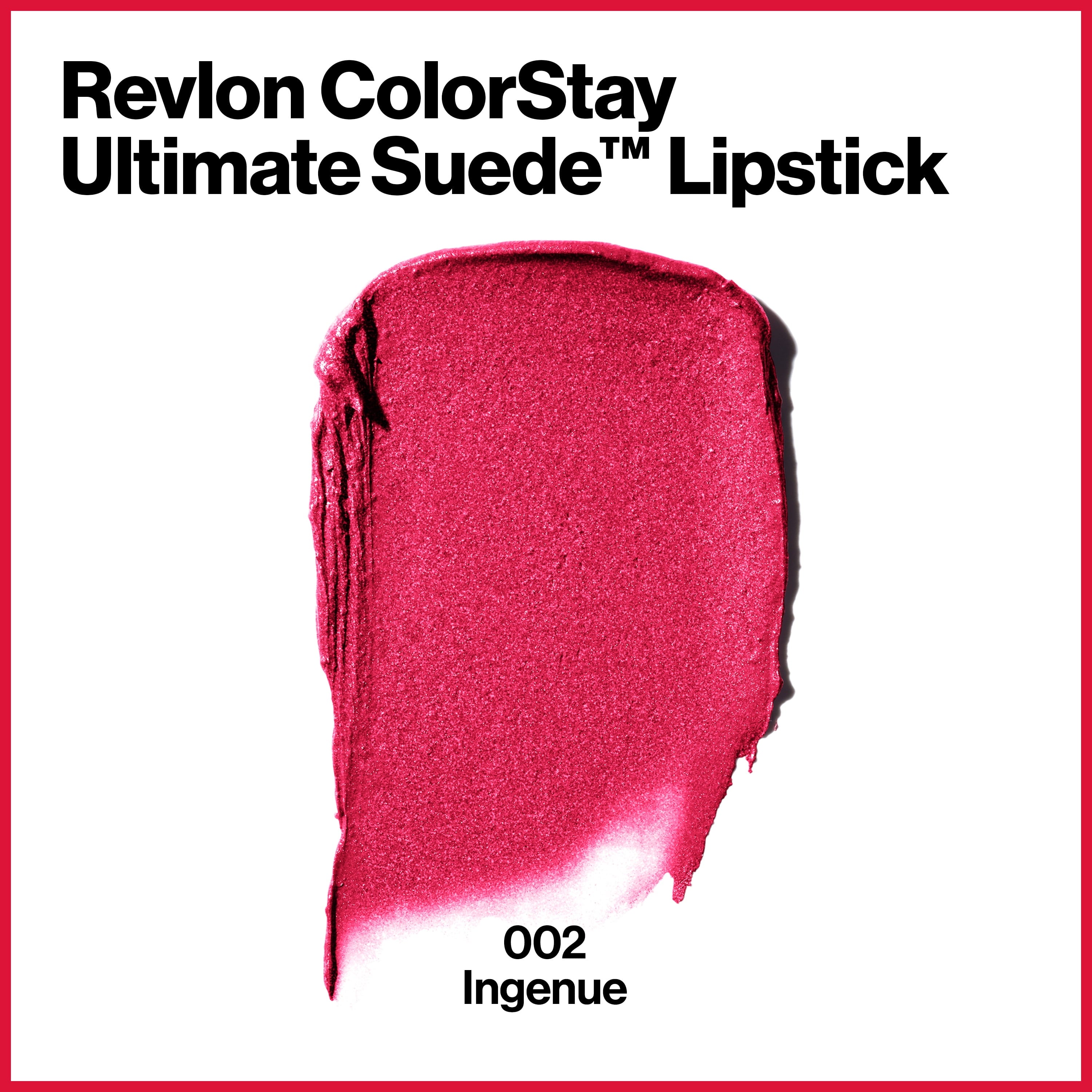 Revlon ColorStay Ultimate Suede Lipstick, Longwear Soft, Ultra-Hydrating High-Impact Lip Color, Formulated with Vitamin E, 002 Ingenue, 0.048 oz