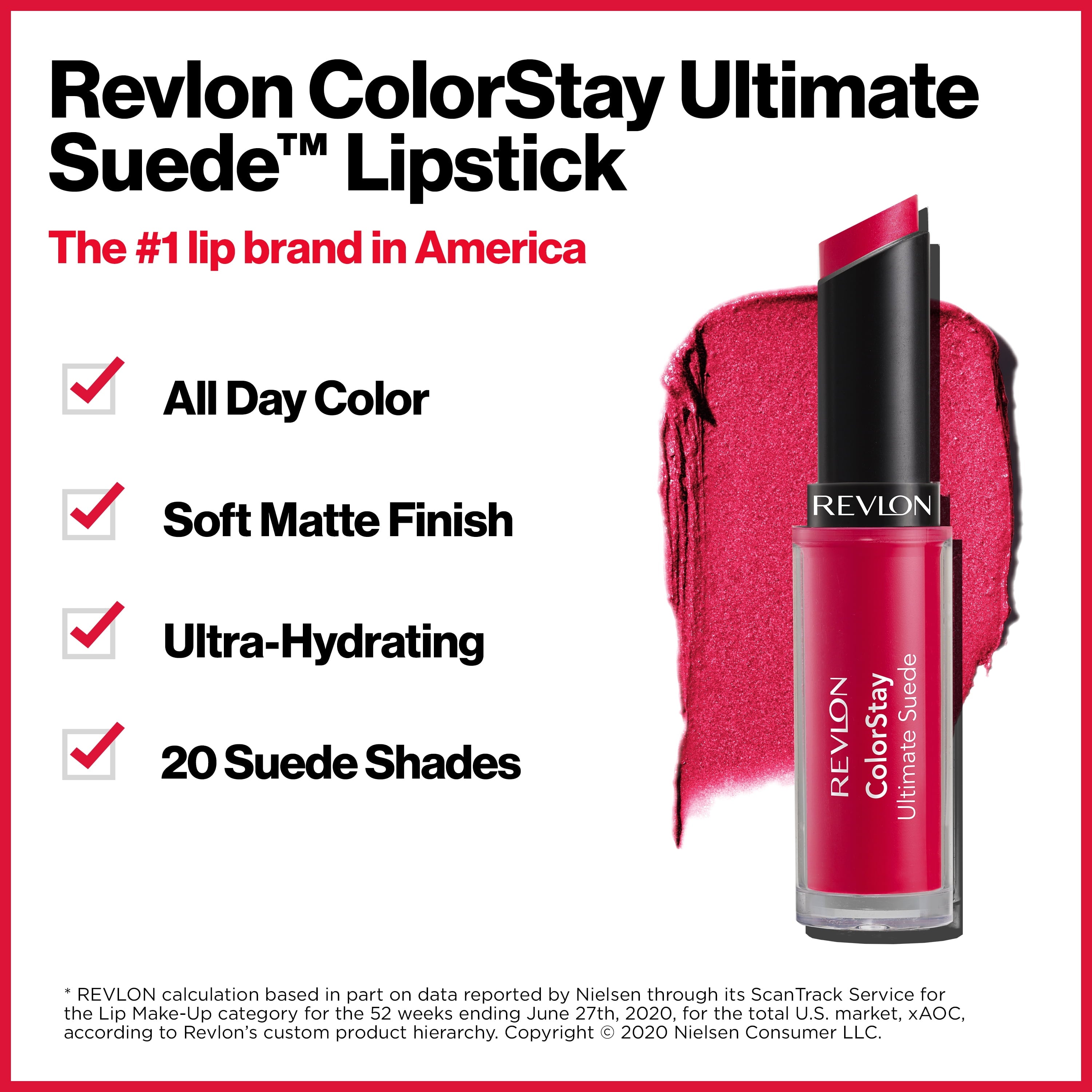 Revlon ColorStay Ultimate Suede Lipstick, Longwear Soft, Ultra-Hydrating High-Impact Lip Color, Formulated with Vitamin E, 002 Ingenue, 0.048 oz