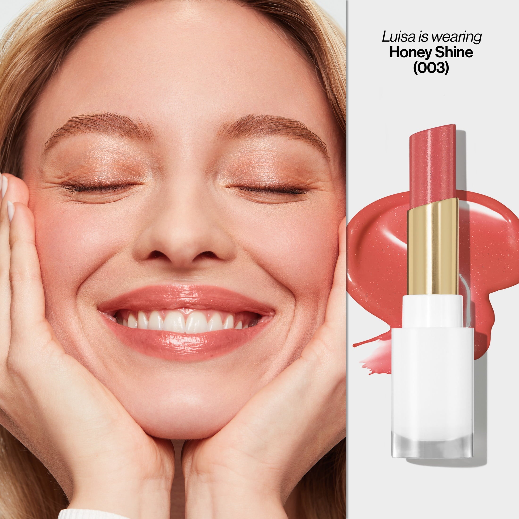 Revlon Super Lustrous Glass Shine Hydrating Tinted Lip Balm, 003 Honey Shine, 0.11 oz