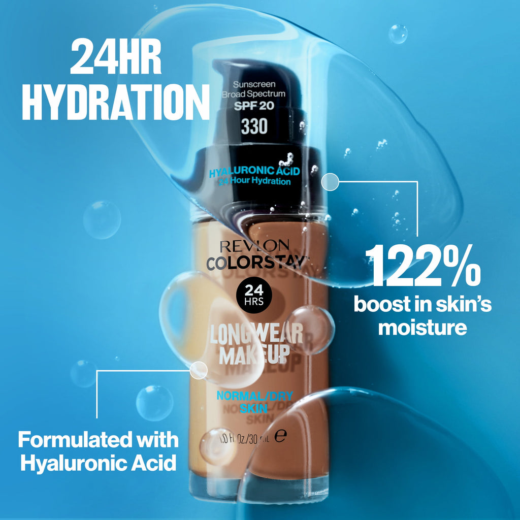 Revlon ColorStay Liquid Foundation Makeup, Normal/Dry Skin, SPF 20, 220 Natural Beige, 1 fl oz