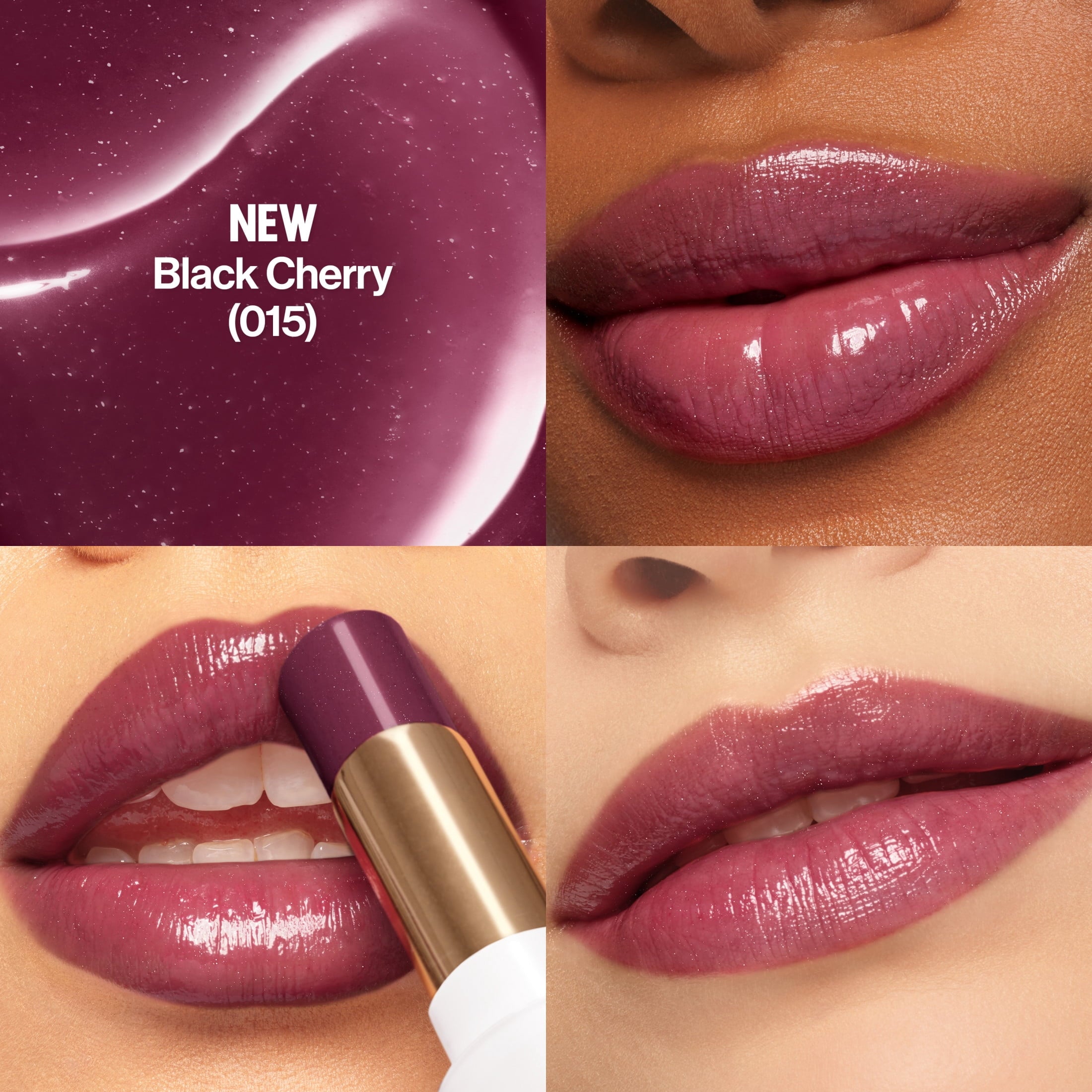 Revlon Super Lustrous Glass Shine Hydrating Tinted Lip Balm, 015 Black Cherry, 0.11 oz