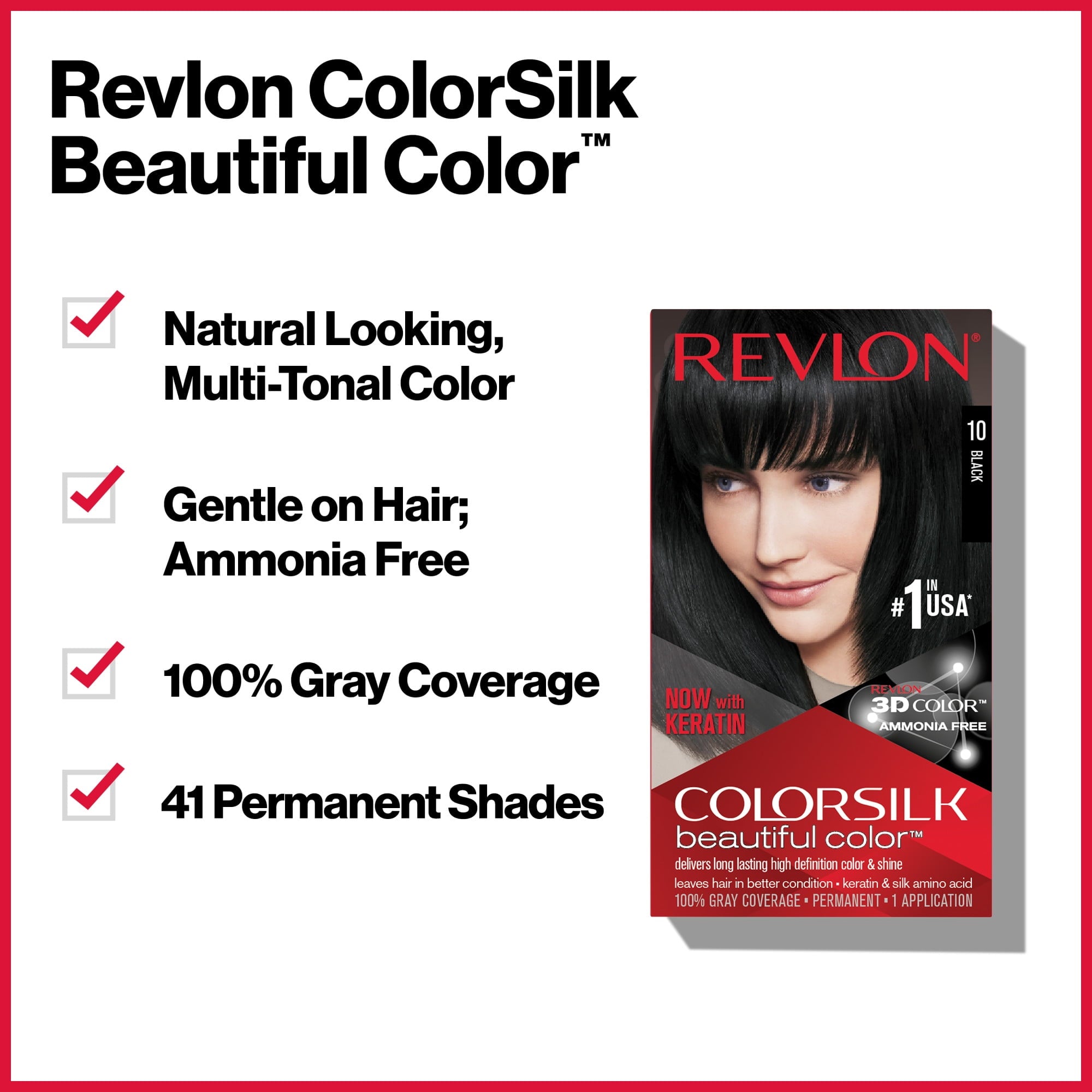 Revlon ColorSilk Beautiful Color Permanent Hair Color, 33 Dark Soft Brown, 1 count