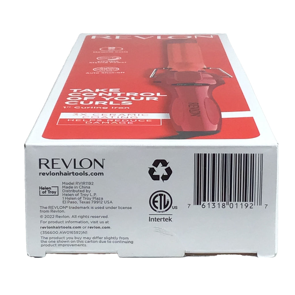 Revlon Take Control of Your Curls 1" Barrel 3X-Coated Ceramic Curling Iron - RED