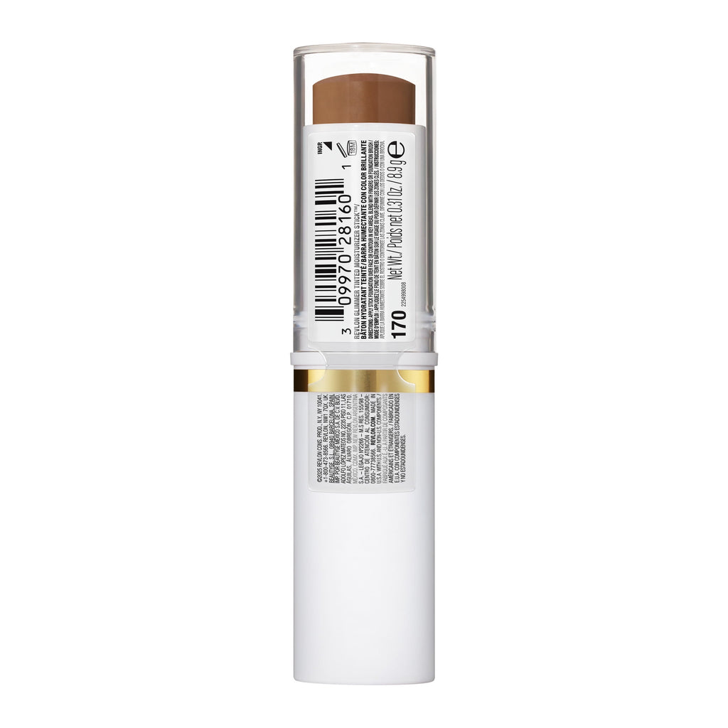 Revlon Glimmer Tinted Facial Moisturizer Stick, Light Coverage Foundation, 170, 0.31 oz