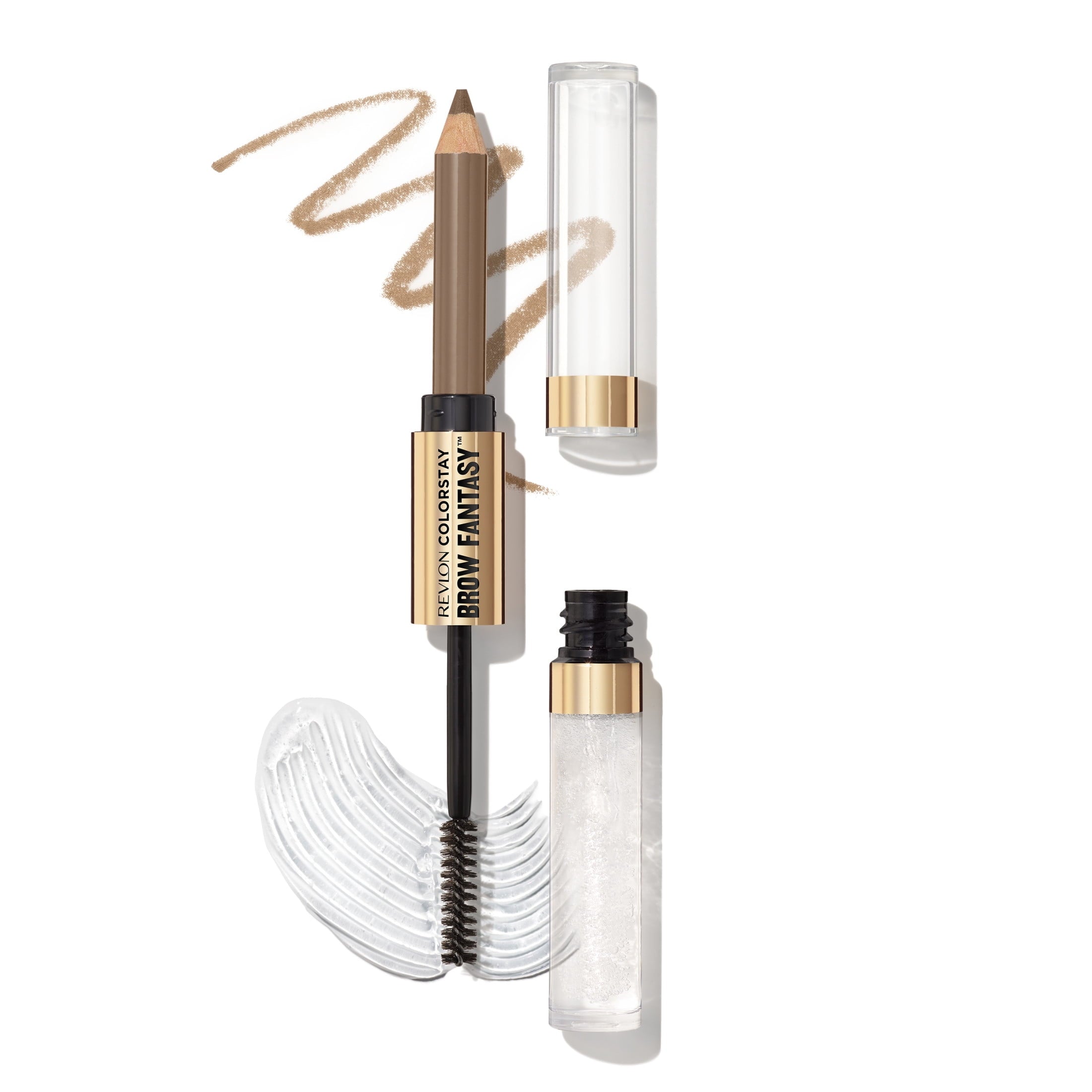 Revlon ColorStay Brow Fantasy, Eyebrow Pencil with Clear Shaping Gel, 001 Ash Blonde