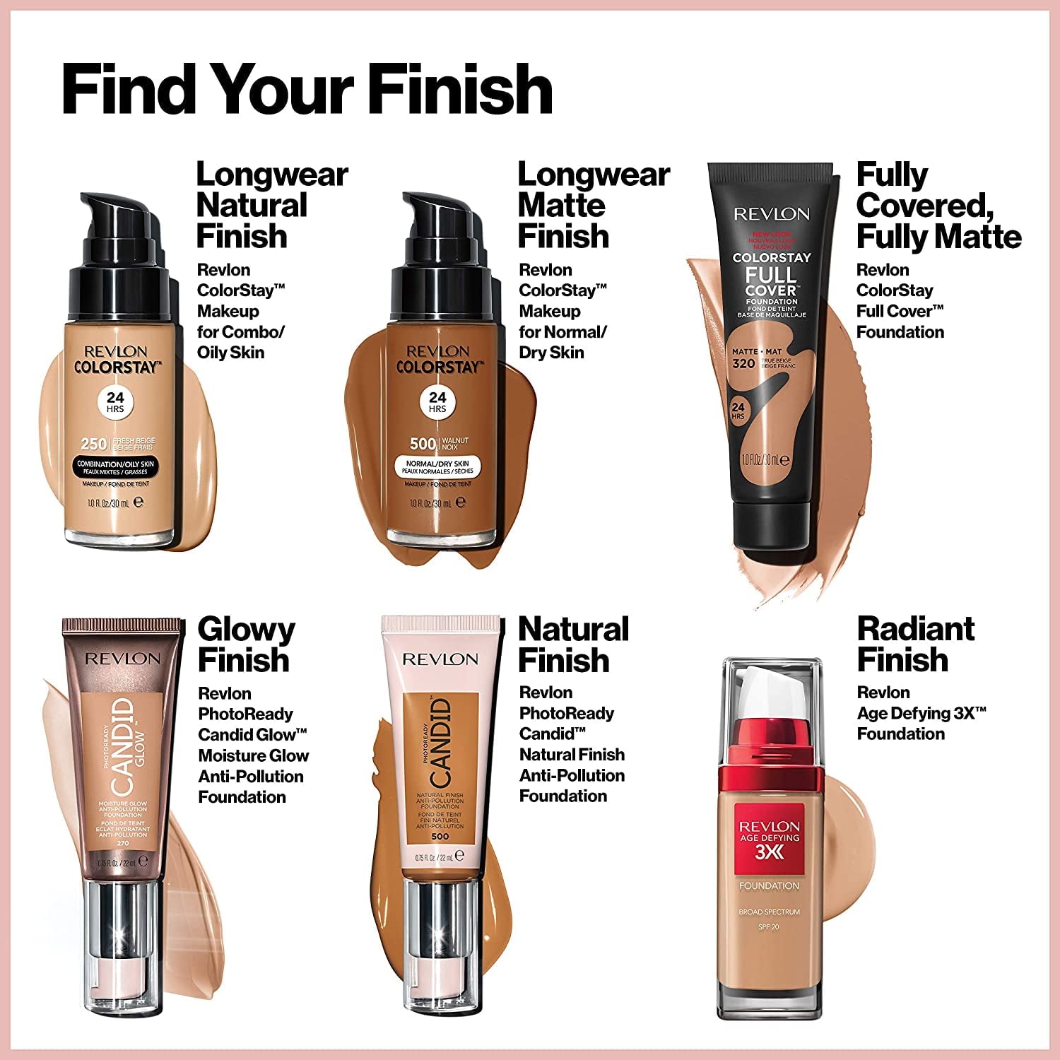 Liquid Foundation by Revlon, ColorStay Face Makeup for Normal and Dry Skin, Longwear Full Coverage with Matte Finish, Oil Free, 320 True Beige, 1.0 Oz