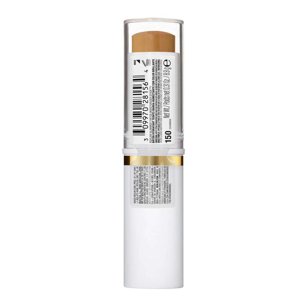 Revlon Glimmer Tinted Facial Moisturizer Stick, Light Coverage Foundation, 150, 0.31 oz