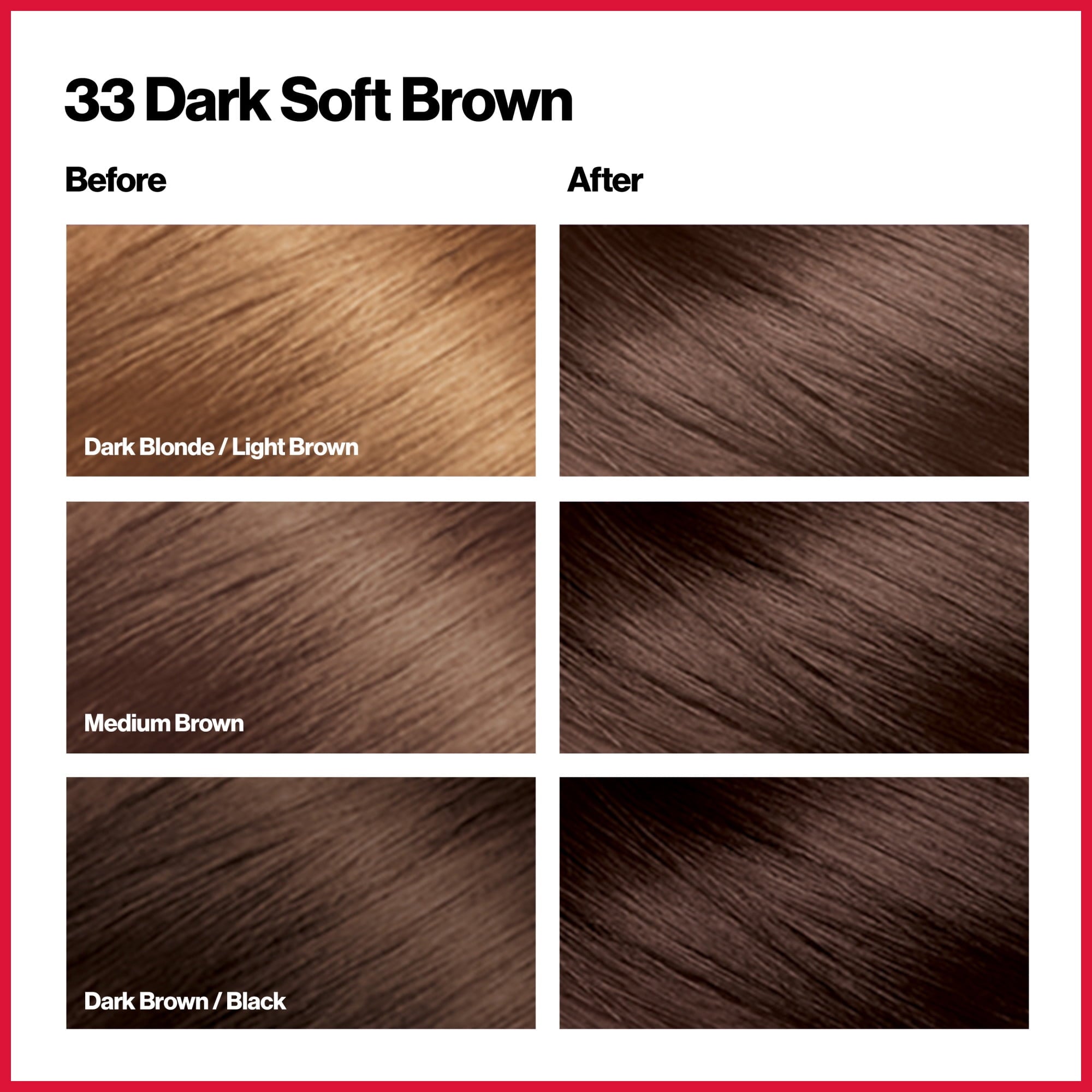 Revlon ColorSilk Beautiful Color Permanent Hair Color, 33 Dark Soft Brown, 1 count